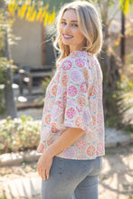 Load image into Gallery viewer, Wide Sleeve Floral Embroidered Top