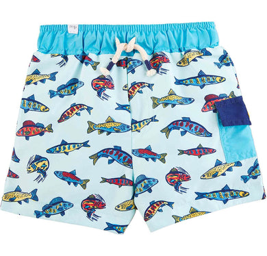 Boys Fish Swim Trunks