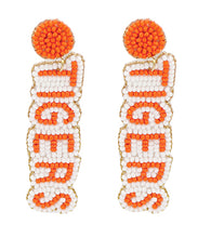 Load image into Gallery viewer, Beaded Tigers Earrings