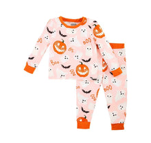 Load image into Gallery viewer, Pink Glow in the Dark Halloween Pajamas