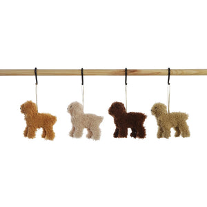 Wool Felt Poodle Ornament