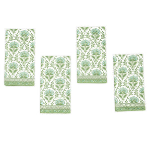 Green Floral Napkins - Set of 4