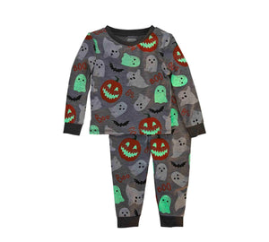 Gray Glow in the Dark Halloween Pajamas