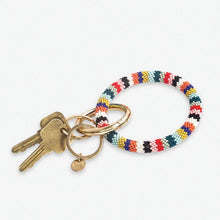 Load image into Gallery viewer, Chloe stripe key ring bright multicolor