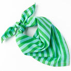 Naomi bandana stripe green blue