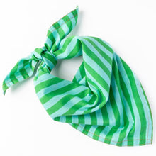 Load image into Gallery viewer, Naomi bandana stripe green blue