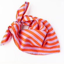 Load image into Gallery viewer, Naomi bandana stripe lavender poppy