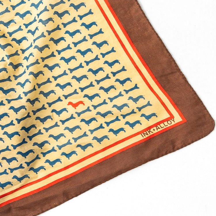 Olivia dog print scarf 36x36