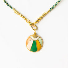 Load image into Gallery viewer, Maria braided necklace with enamel pendant shine b