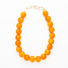 Load image into Gallery viewer, Iris large resin bead necklace amber