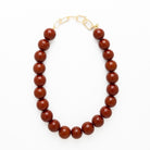 Iris large resin bead necklace brown