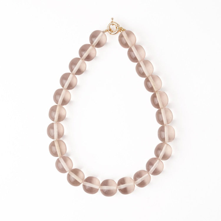 Iris large resin bead necklace clear