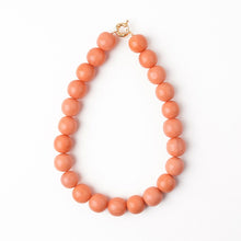 Load image into Gallery viewer, Iris large resin bead necklace coral
