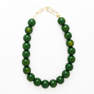 Iris large resin bead necklace green