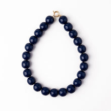 Load image into Gallery viewer, Iris large resin bead necklace navy