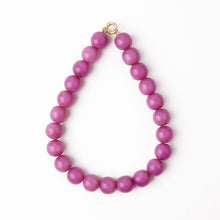Load image into Gallery viewer, Iris large resin bead necklace purple