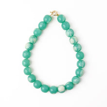 Load image into Gallery viewer, Iris large resin bead necklace aqua