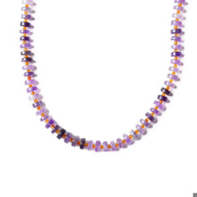 Load image into Gallery viewer, Vivianne amethyst with carnelian necklace 18\"