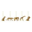 Resin Safari Animal Ornament, Gold Finish, 5 Styles