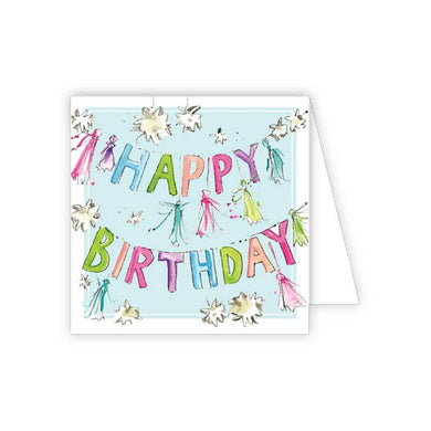 Happy Birthday Tassel Banners Enclosure Card