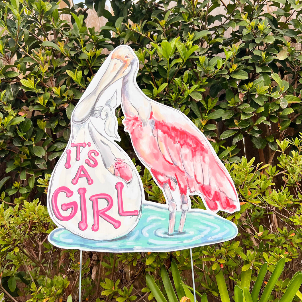 It's A Girl Yard Sign