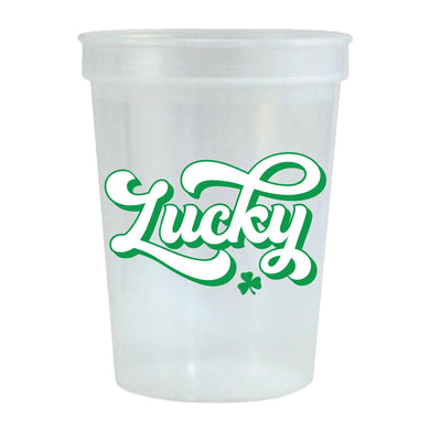 Lucky Shamrock  Green Stadium Cups