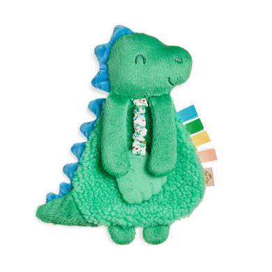 Green Dino Itzy Lovey™ Plush Silicone Teether Toy