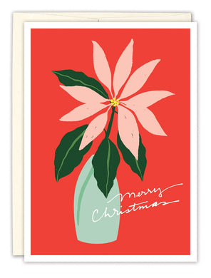 Poinsettia Holiday Card