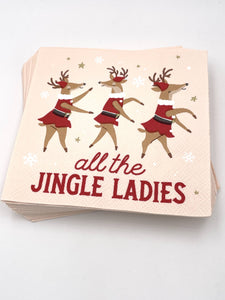 Jingle Ladies Paper Cocktail Napkins