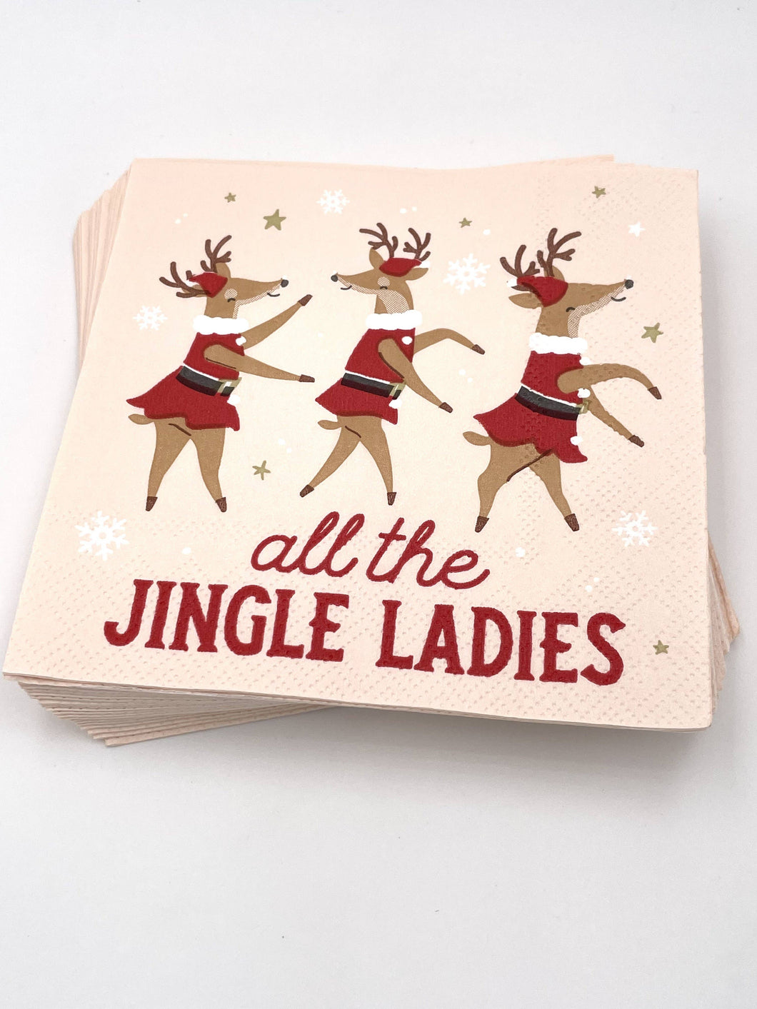 Jingle Ladies Paper Cocktail Napkins