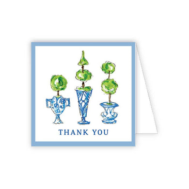 Thank You Topiaries Blue Pots Enclosure Card