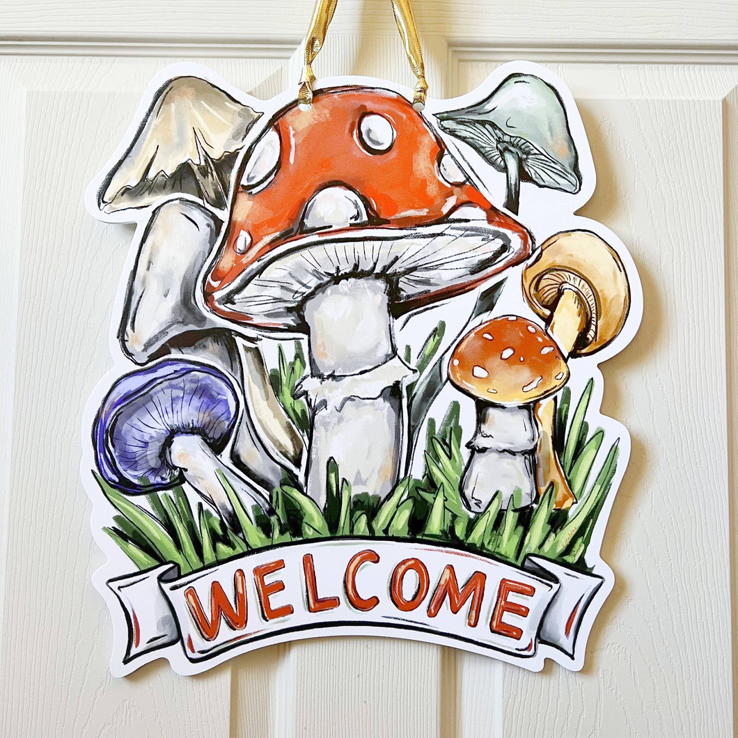 Mushroom Welcome Door Hanger