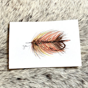 Watercolor Flies 6x9 - Sallie Strickland