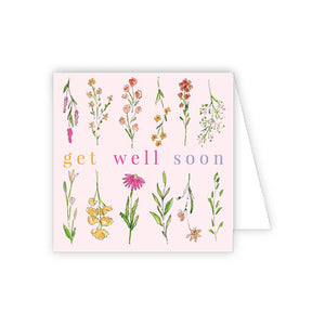 Get Well Soon Wild Flowers Enclosure Card
