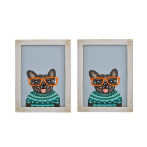 Dog with Glasses Wall Art