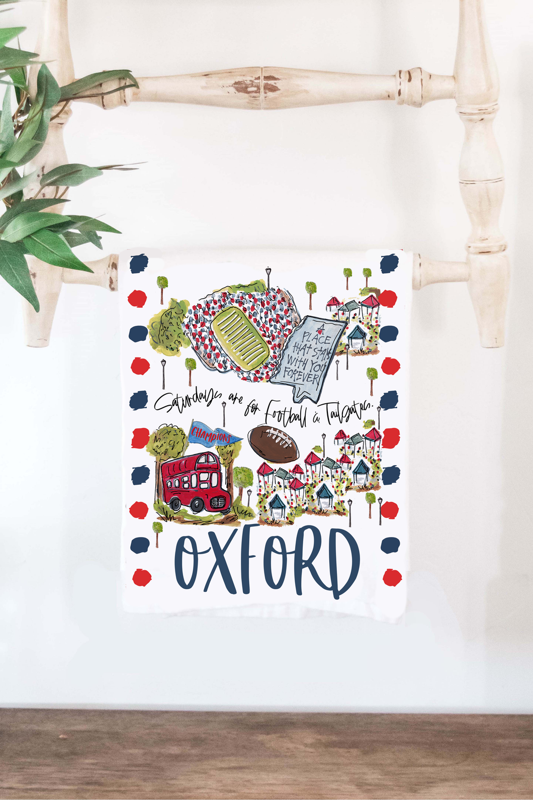 Oxford MS Tea Towel