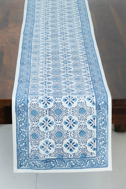 Blue Floral Table Runner