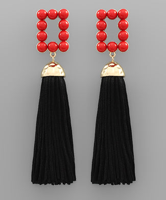 Bead & Tassel Earrings
