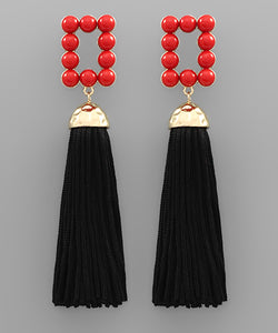 Bead & Tassel Earrings