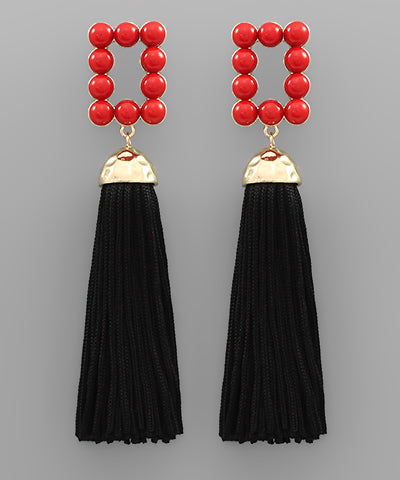 Bead & Tassel Earrings