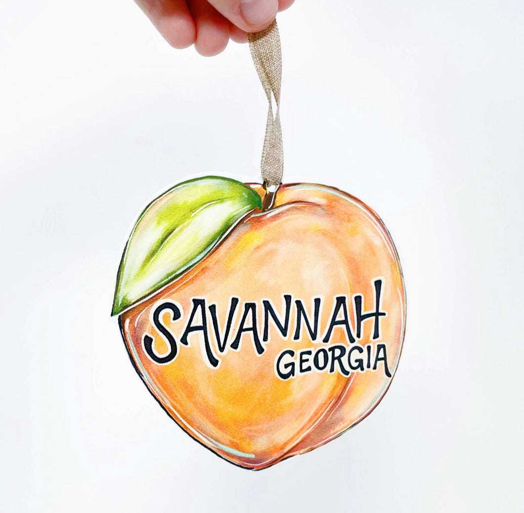 Savannah Georgia Peach Ornament