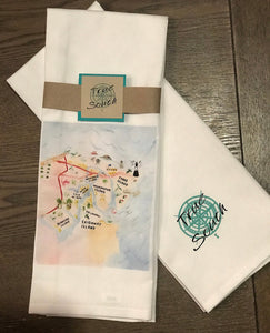 TS207 - Islands Watercolor Tea Towel