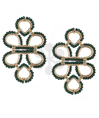 Infinity Knot Seed Bead Earrings