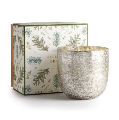 Balsam & Cedar Luxe Sanded Mercury Glass Candle