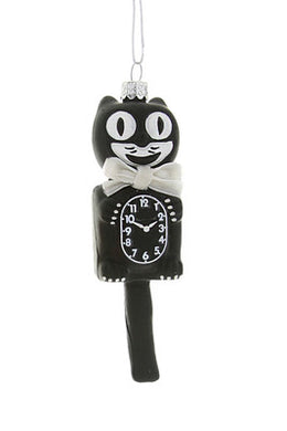 Retro Cat Clock Ornament