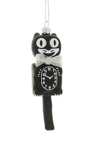 Retro Cat Clock Ornament