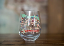Load image into Gallery viewer, Map Stemless Wine Glass